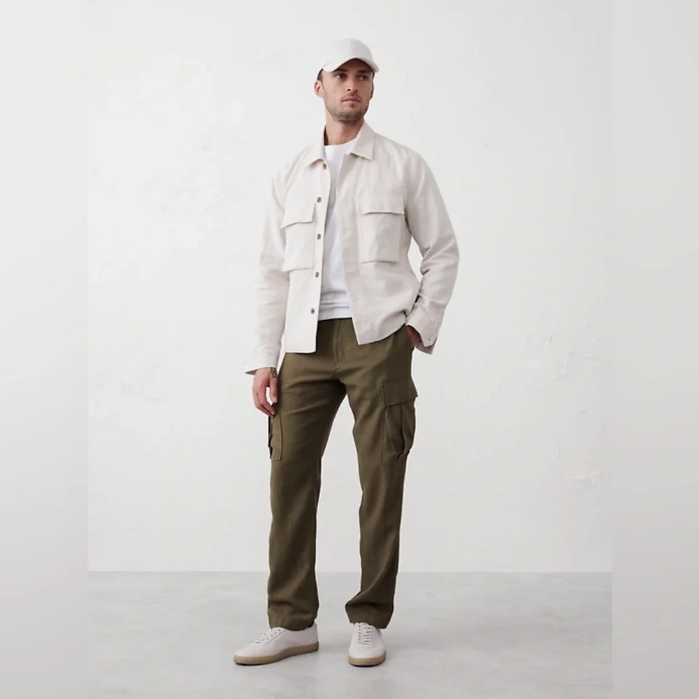 NWT BANANA REPUBLIC SIZE 40 40x34 SLIM‎ STRAIGHT SUMMERWEIGHT CARGO green